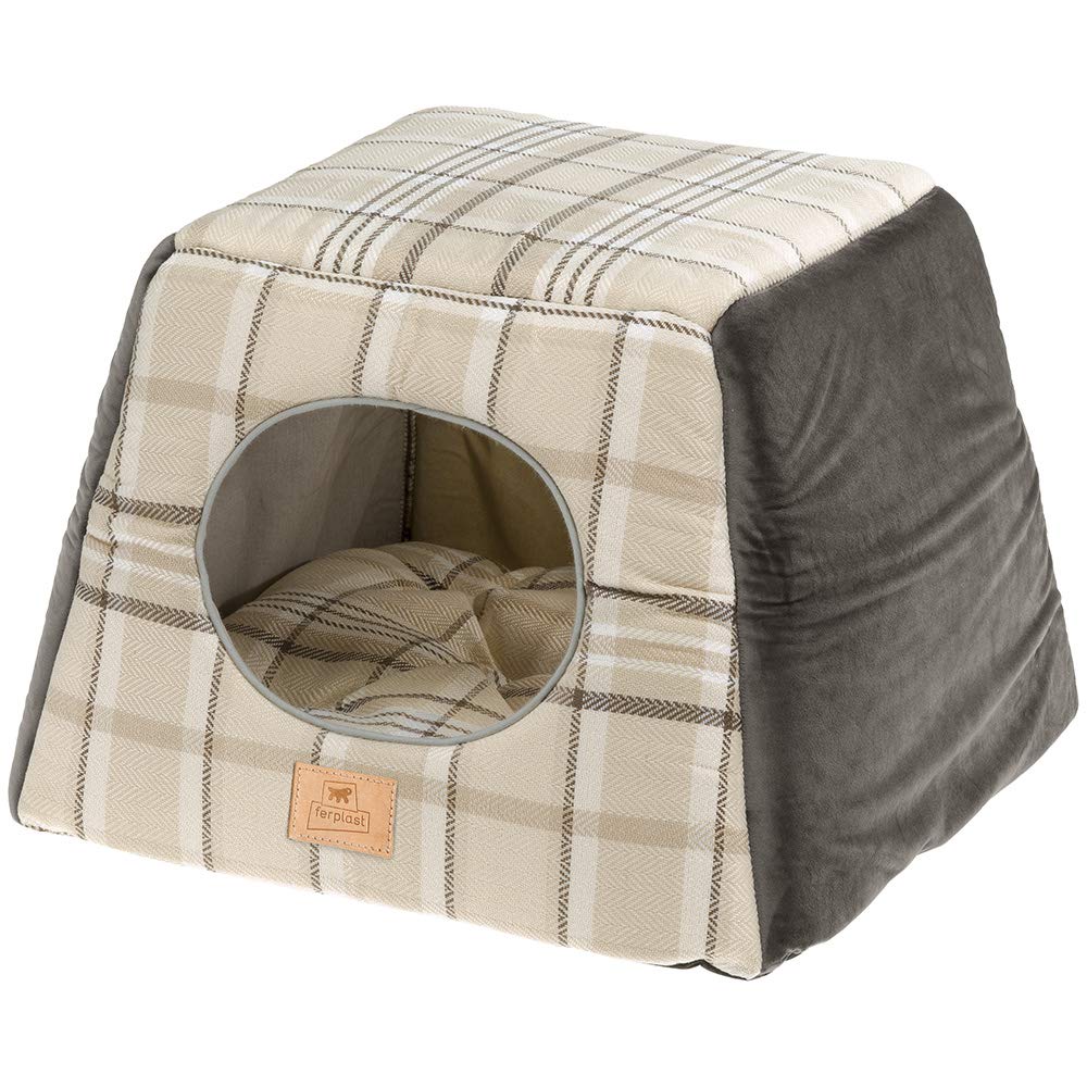 ferplast-edinburgh-katzenhaus-katzenh-hle-44-x-44-x-h-33-cm-braun image 1