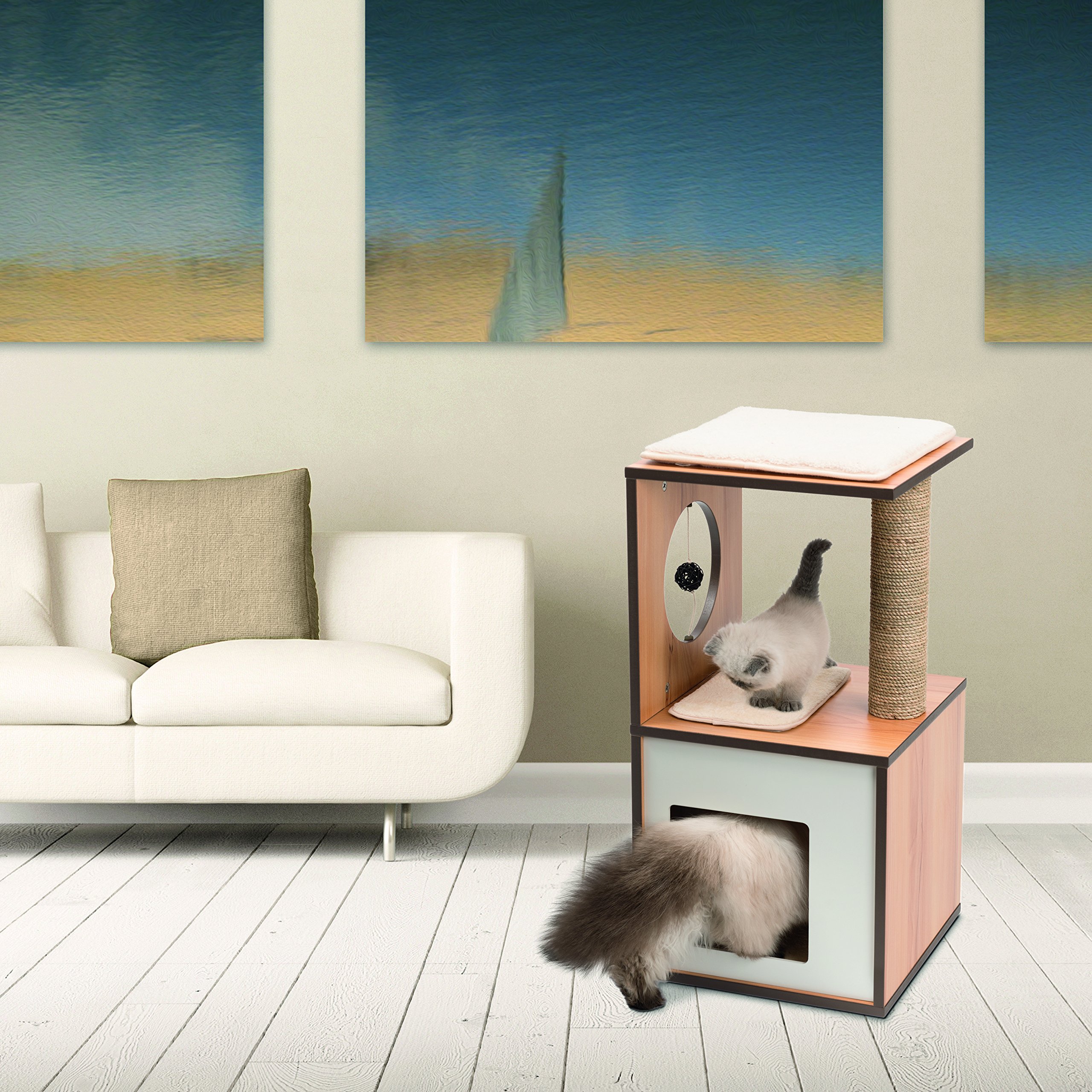 catit-vesper-box-52075-katzenm-bel-klein-walnuss-kubus-h-hle-mit-kissen image 2