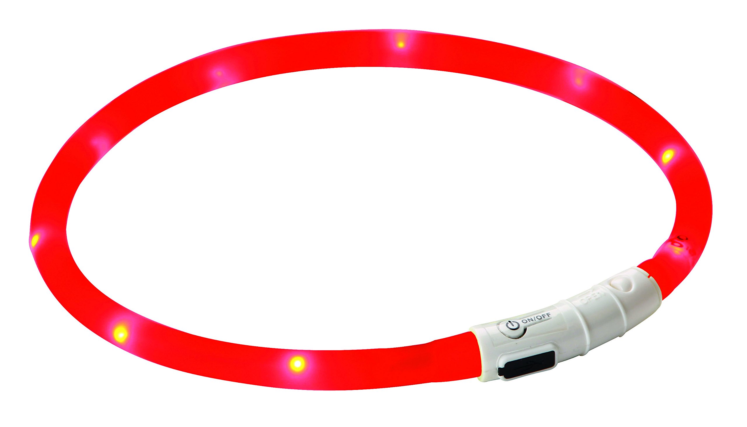 kerbl-pet-maxi-safe-led-halsband-rot-55-cm-aufladbares-leuchthalsband-mit-usb image 1