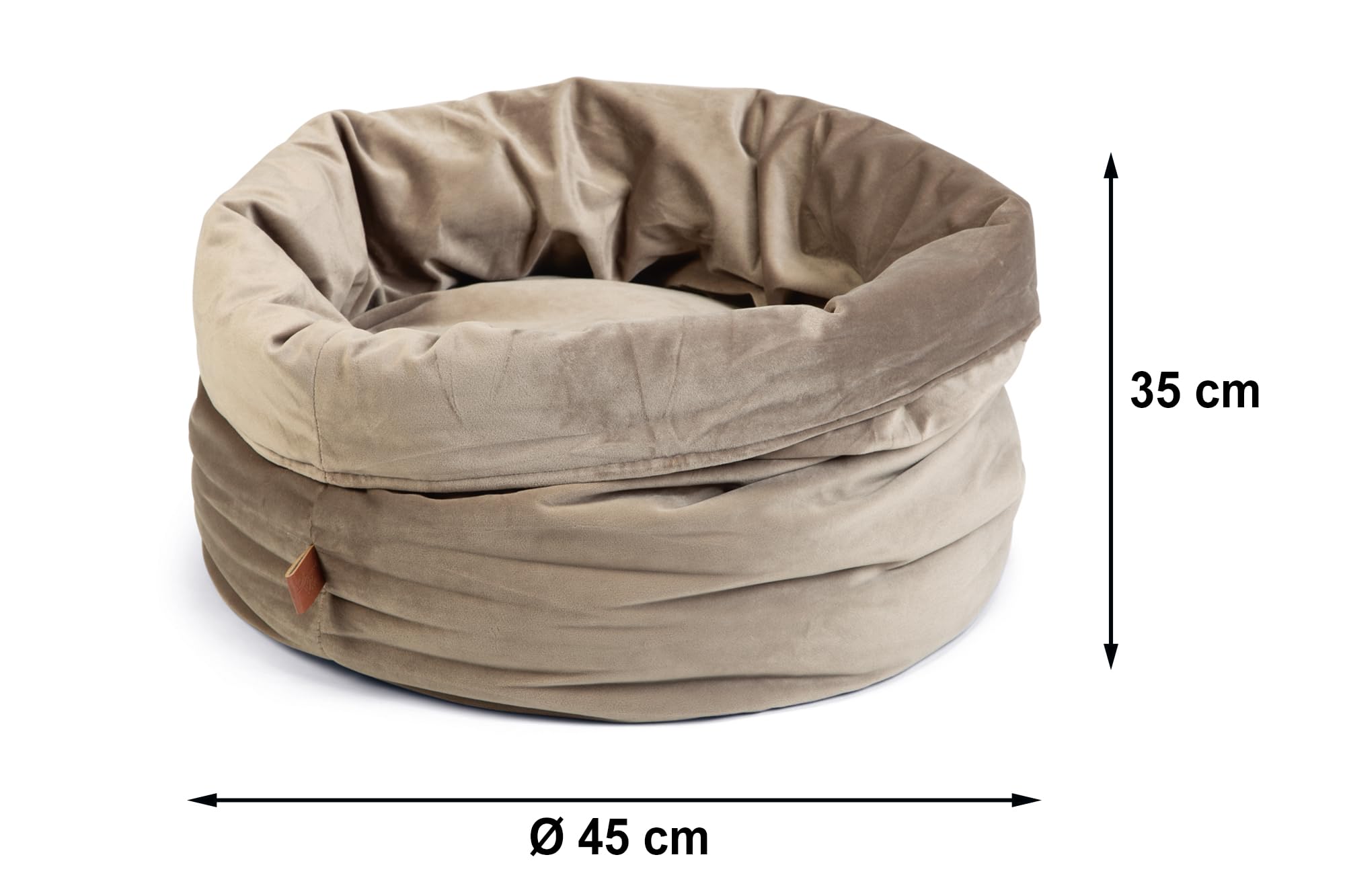 designed-by-lotte-fluco-katzenkorb-samt-grau-45x45x35-cm image 4