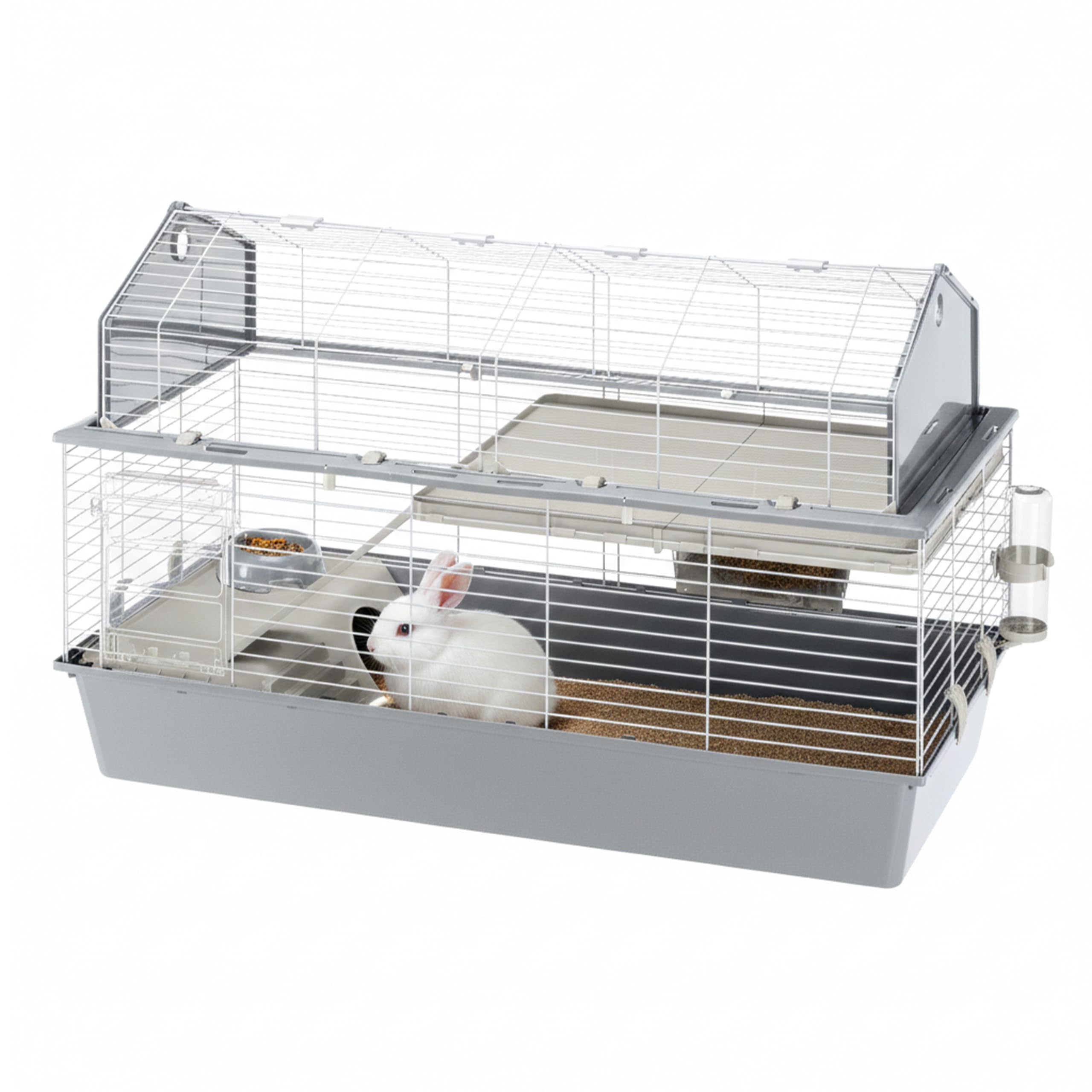 ferplast-barn-120-kleintierk-fig-119-x-58-x-h-77-cm-2-ebenen-mit-zubeh-r image 1
