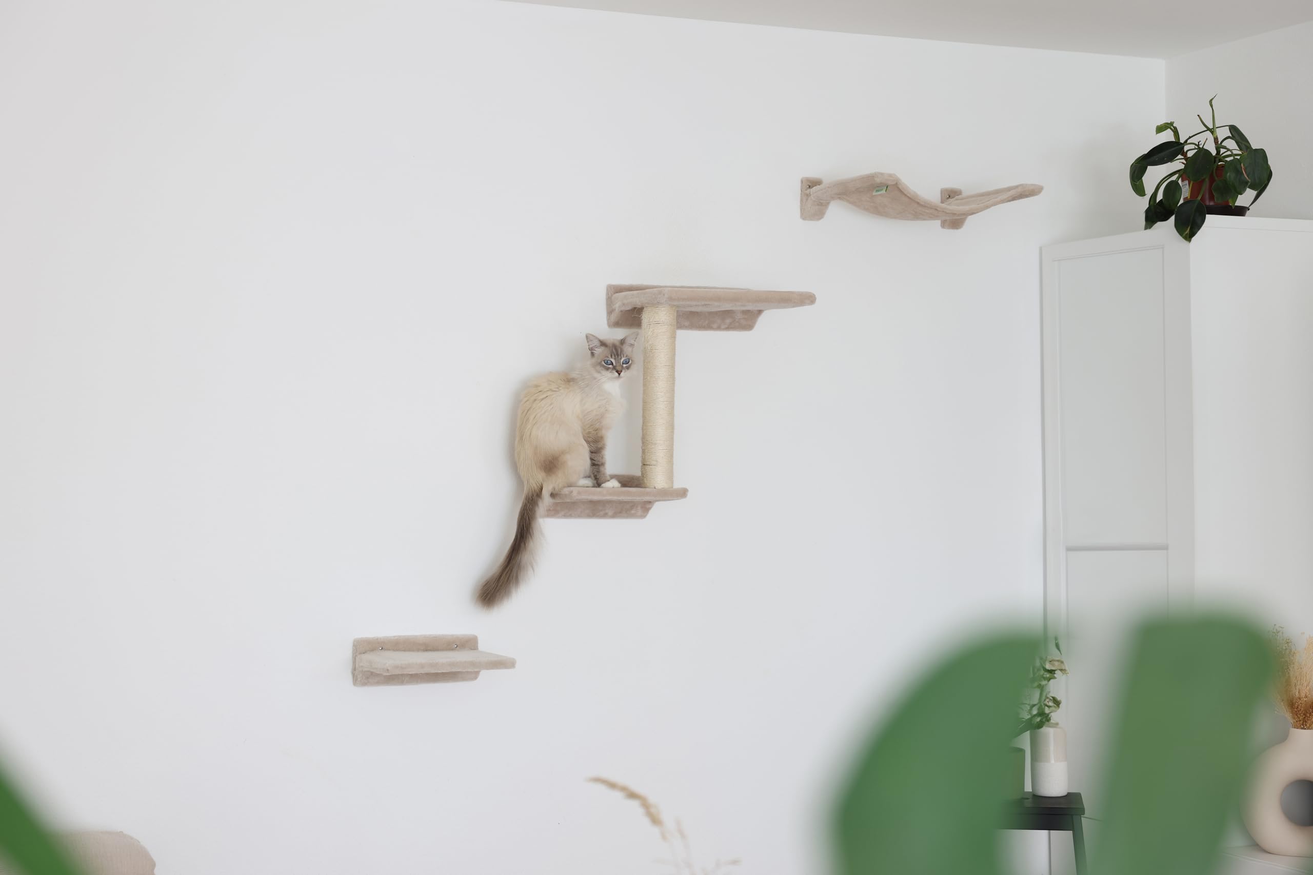 kerbl-pet-kletterwand-zugspitze-5-teilig-beige-bis-10-kg image 2