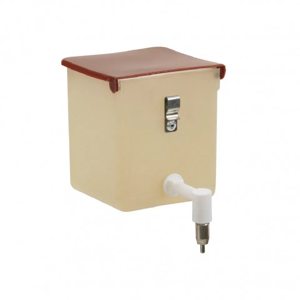 kerbl-pet-tr-nkeflasche-500-ml-braun-kunststoff-mit-gitter-halterung image 1