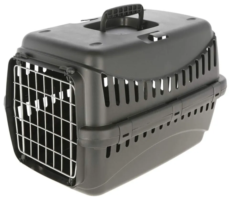 kerbl-pet-transportbox-expedion-schwarz-45-x-30-x-30-cm-f-r-katzen-und-kleine-hu image 1