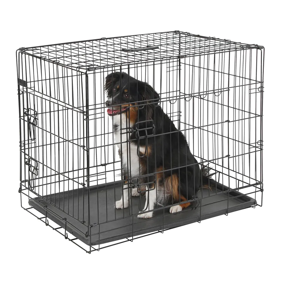 kerbl-pet-gittertransportbox-hund-2-t-rig-schwarz-76x54x64-cm image 1