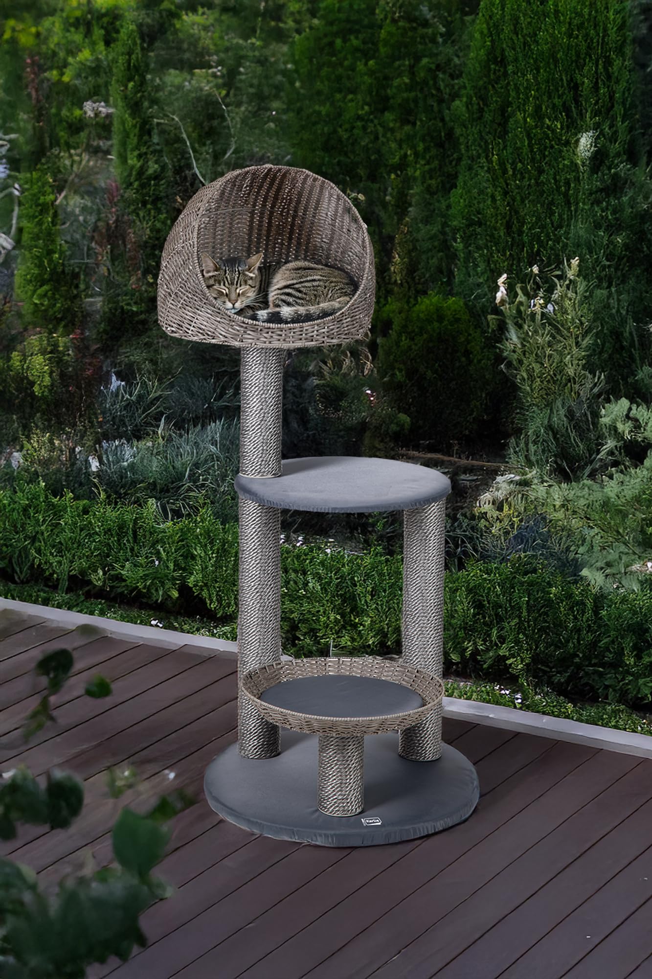 karlie-rixy-outdoor-kratzbaum-56x56x129-5-cm-grau-polyrattan image 7