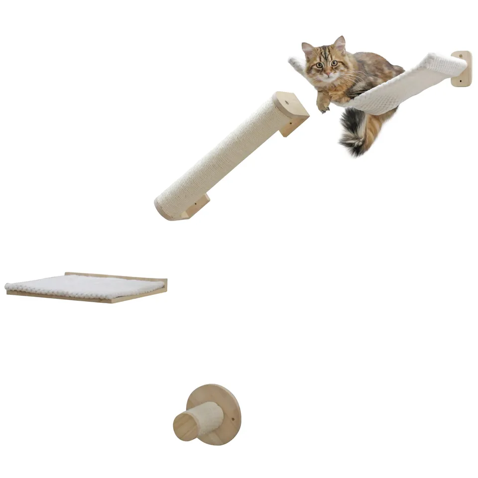 kerbl-pet-kletterwand-alps-vierteilig-massivholz-pl-sch-sisal-natur-wei image 1