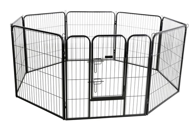 kerbl-80577-hunde-und-welpengehege-80x77-cm-8-elemente-mit-t-r image 1