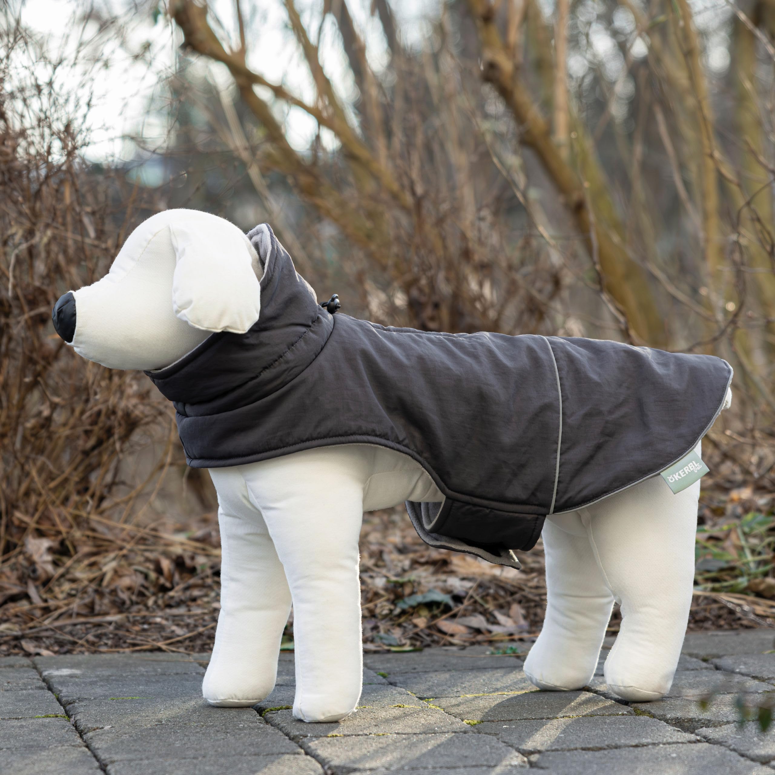 kerbl-pet-hundemantel-montreal-grau-xs-30-cm-wind-und-wasserabweisende-hundejack image 6