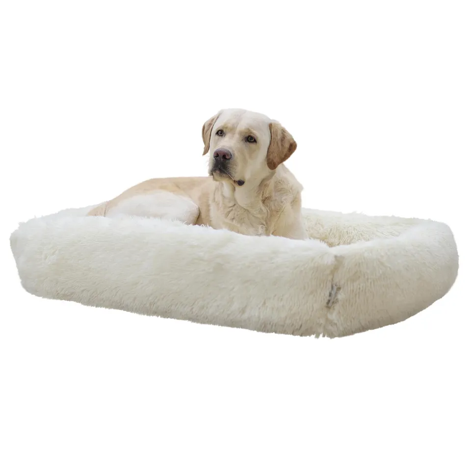 kerbl-pet-kuschelbett-fluffy-creme-60-x-40-x-22-cm-hundebett image 1