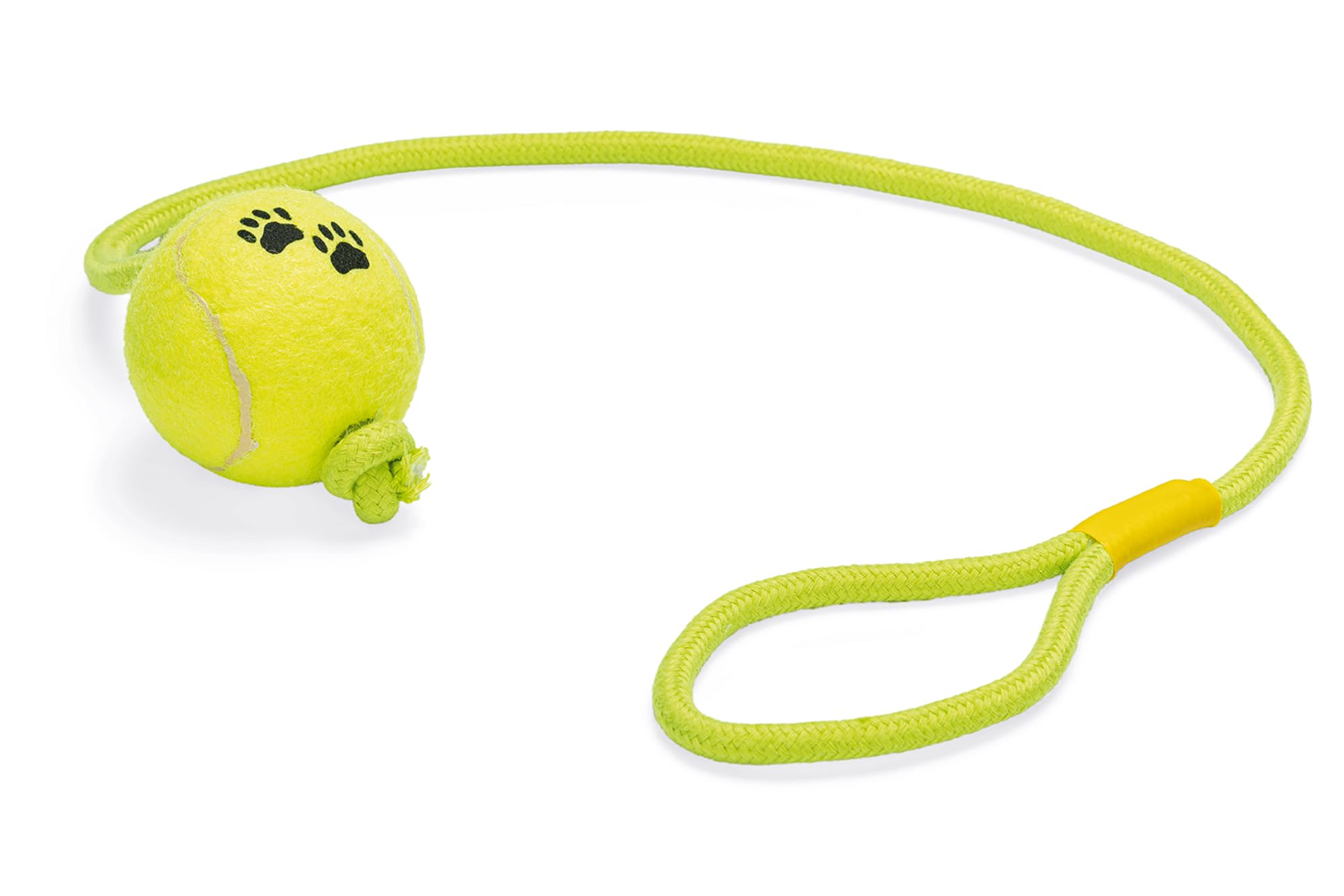 karlie-tennisball-mit-wurfseil-hundespielzeug-17x6x6-cm-gelb image 3