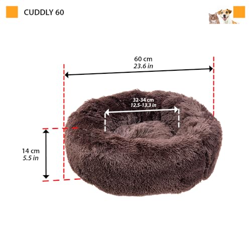 ferplast-cuddly-hundekissen-katzenbett-rund-60-x-14-cm-braun image 8