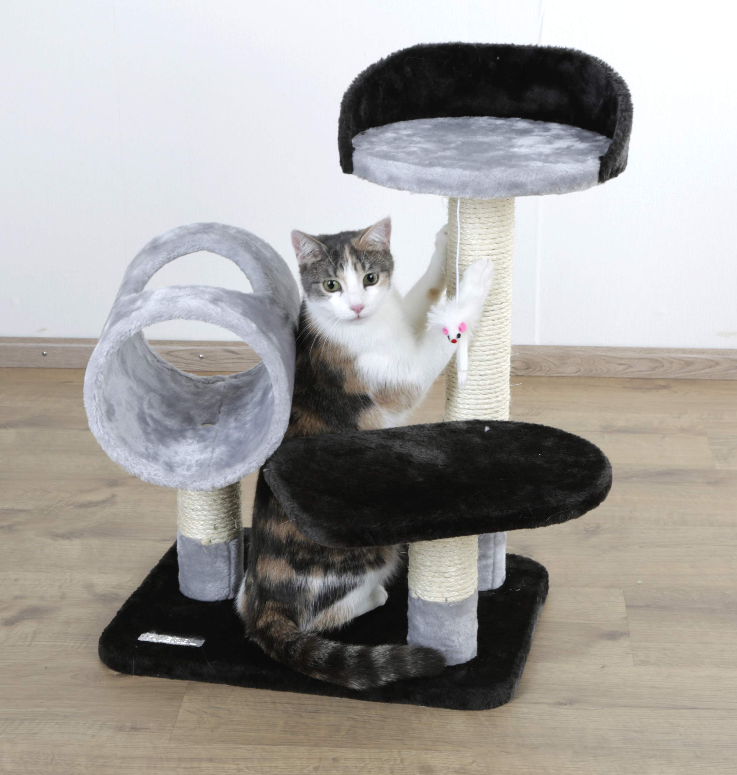 kerbl-pet-kratzbaum-moon-46x36x62-cm-grau-schwarz-f-r-kitten image 2
