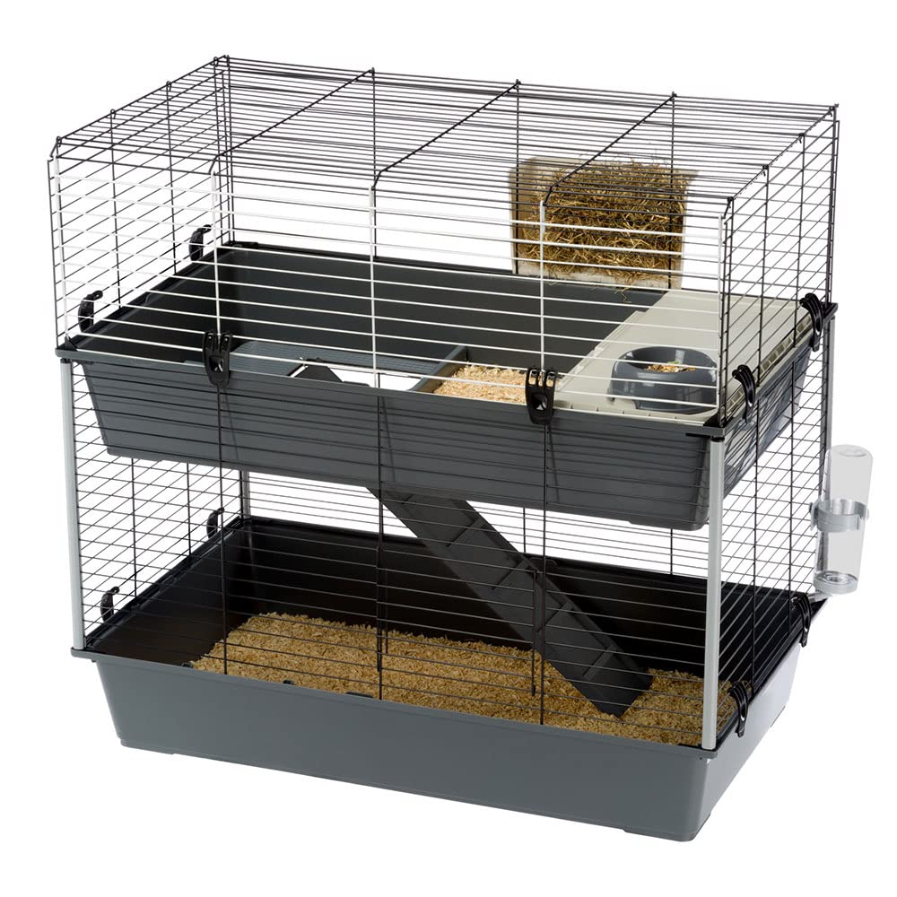 ferplast-rabbit-100-double-kaninchenk-fig-95x57x93-5-cm-zweist-ckiger-kleintiers image 3