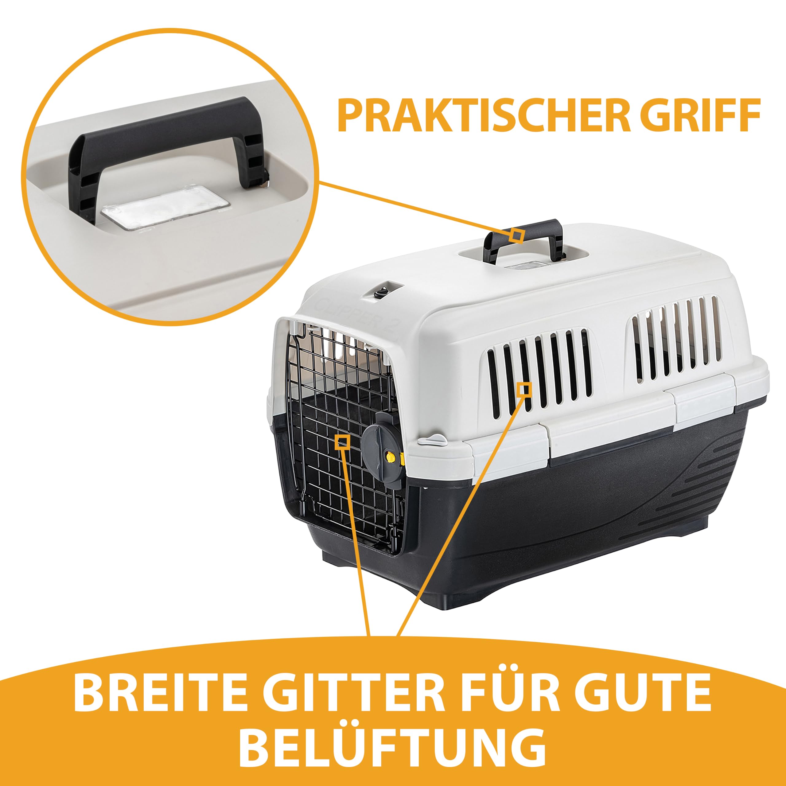 ferplast-clipper-2-transportbox-f-r-katze-und-kleinen-hund-bis-8-kg-57-x-37-x-36 image 8