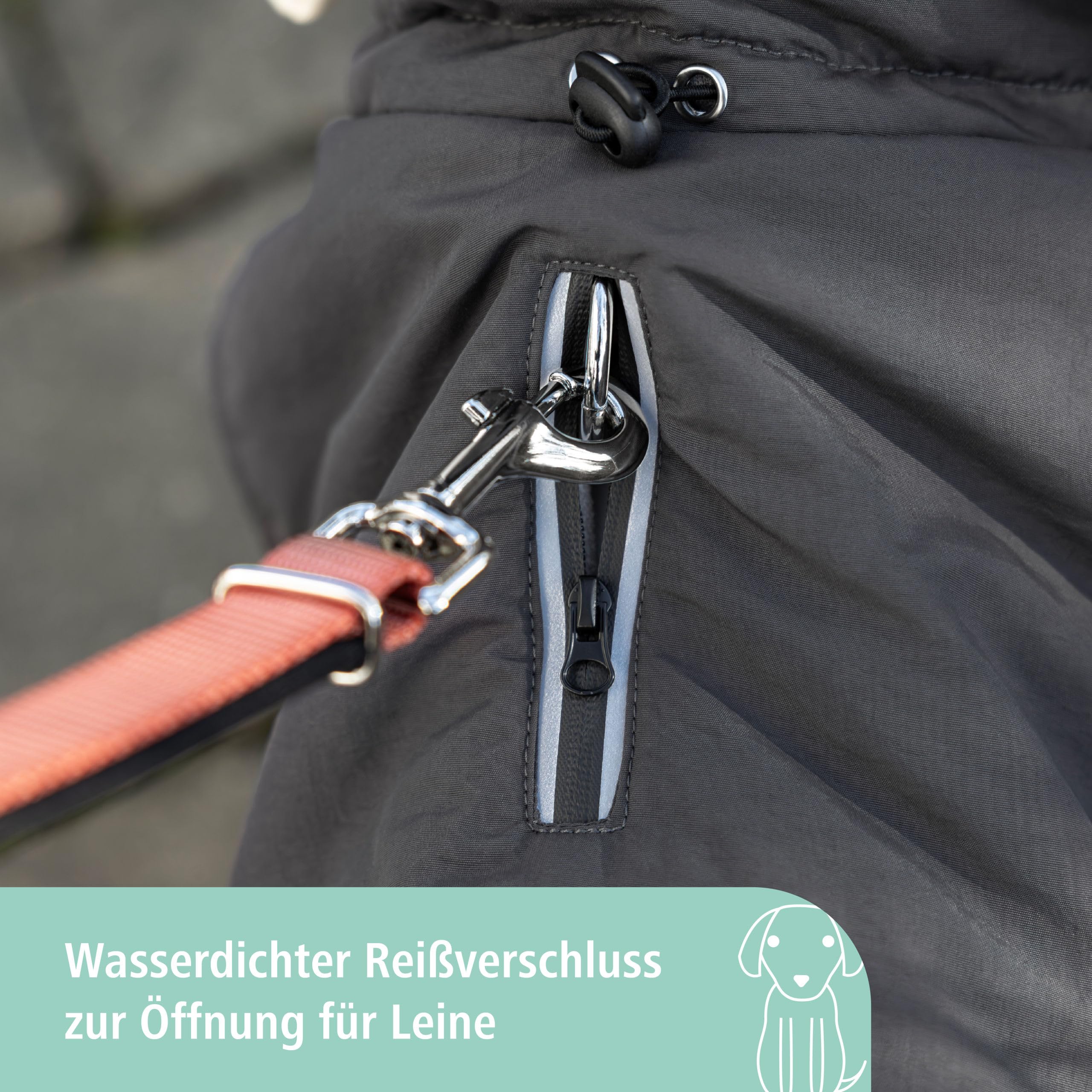 kerbl-pet-hundemantel-montreal-grau-xs-30-cm-wind-und-wasserabweisende-hundejack image 5