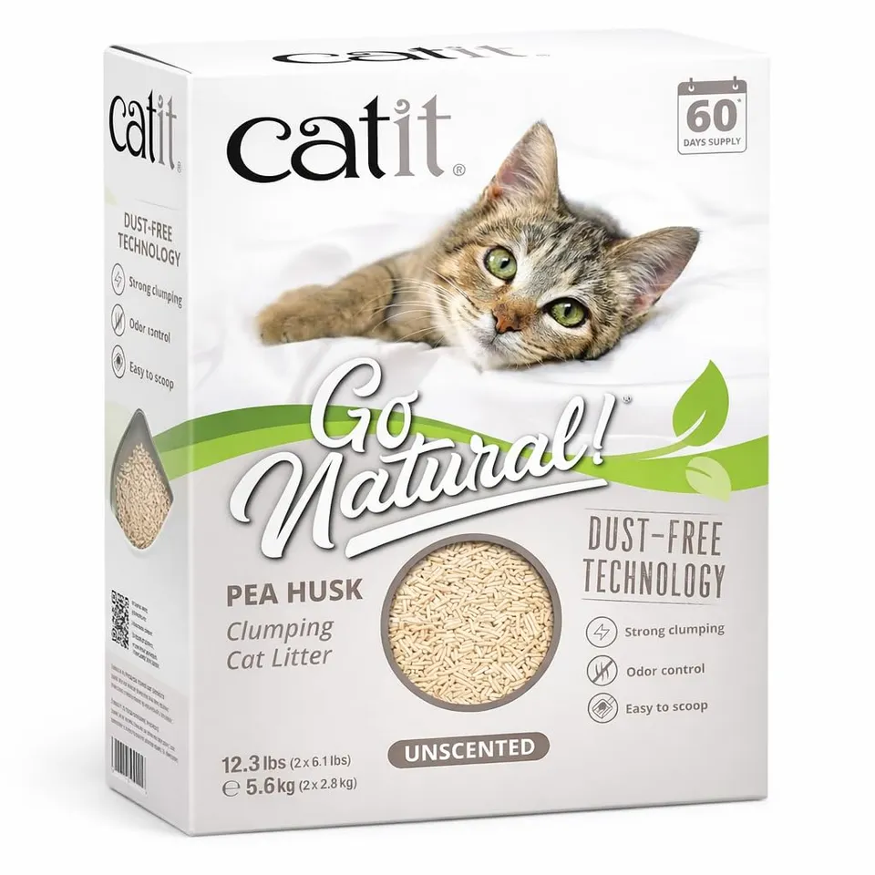 catit-go-natural-katzenstreu-klumpend-parf-mfrei-5-6-kg-aus-erbsenh-lsen image 1