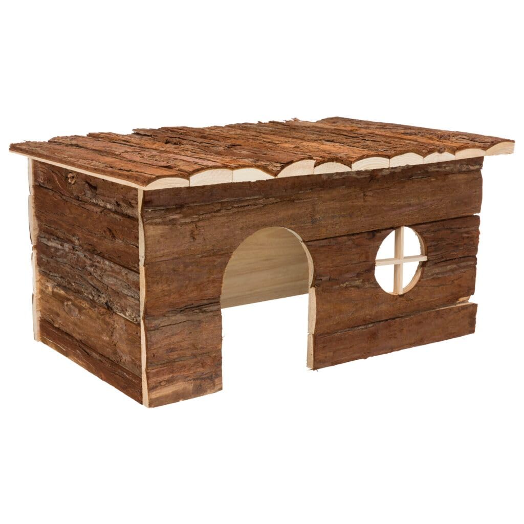 trixie-haus-jerrik-kleintierhaus-aus-rindenholz-40-x-20-x-23-cm-mit-dachterrasse image 2