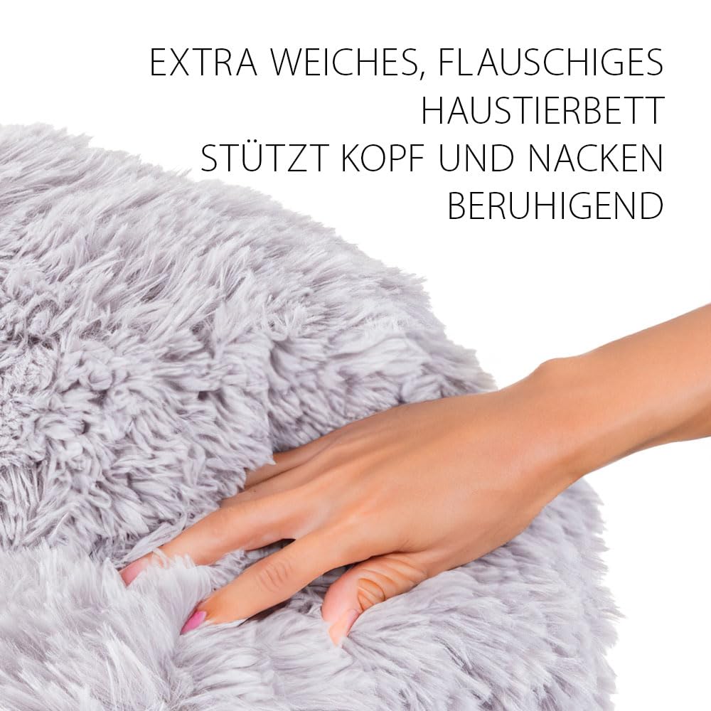 ferplast-cuddly-hundekissen-katzenbett-rund-80-x-17-cm-grau image 4