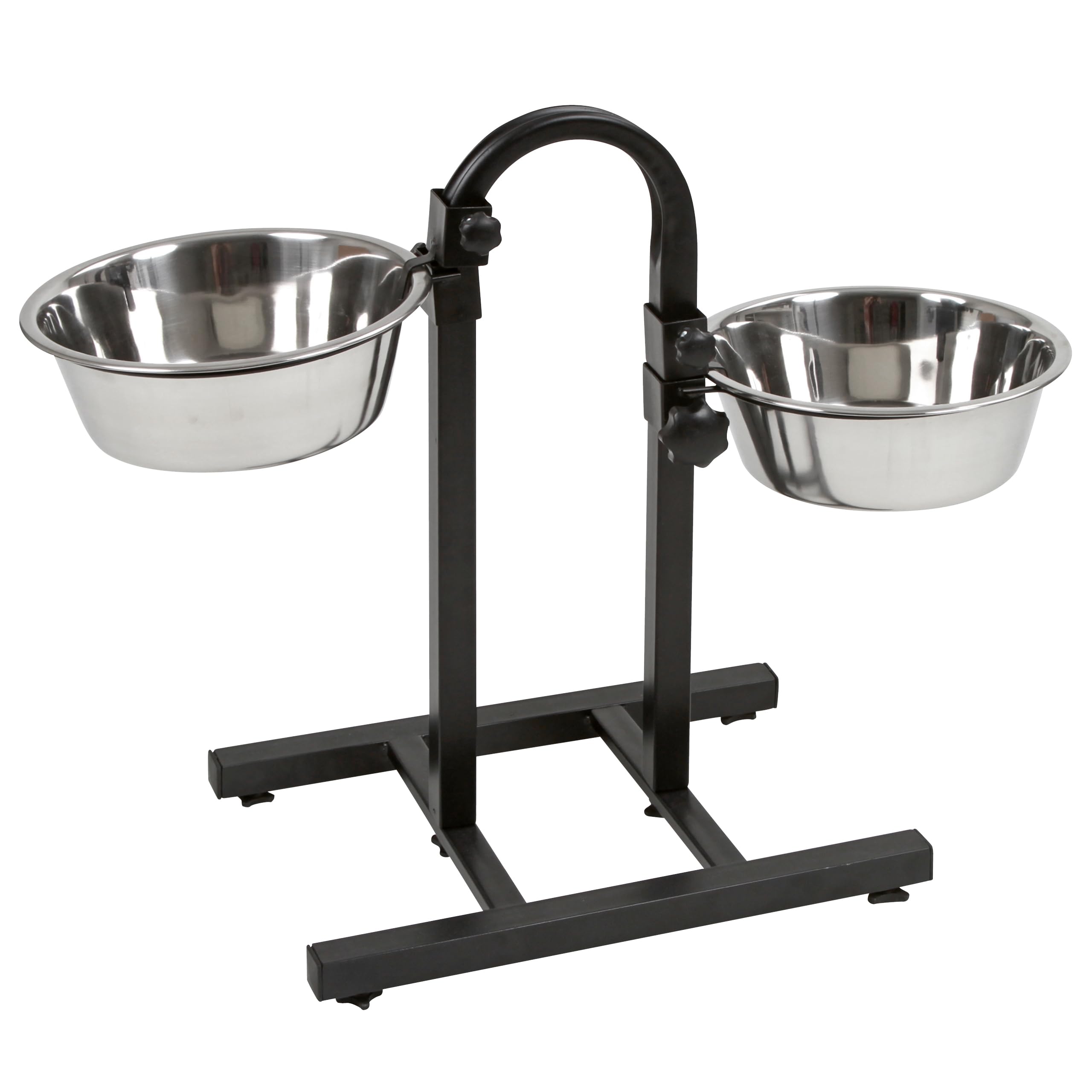 kerbl-pet-futterbar-mit-2x2800ml-edelstahln-pfen-h-henverstellbar-bis-45-cm image 1