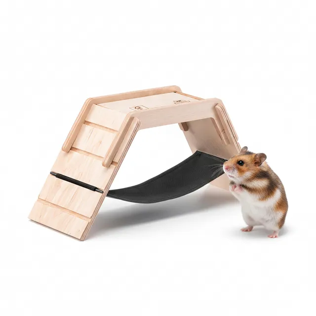 ferplast-arcade-bridge-hamster-holzbr-cke-mit-h-ngematte-und-leiter-35-x-10-x-h- image 1