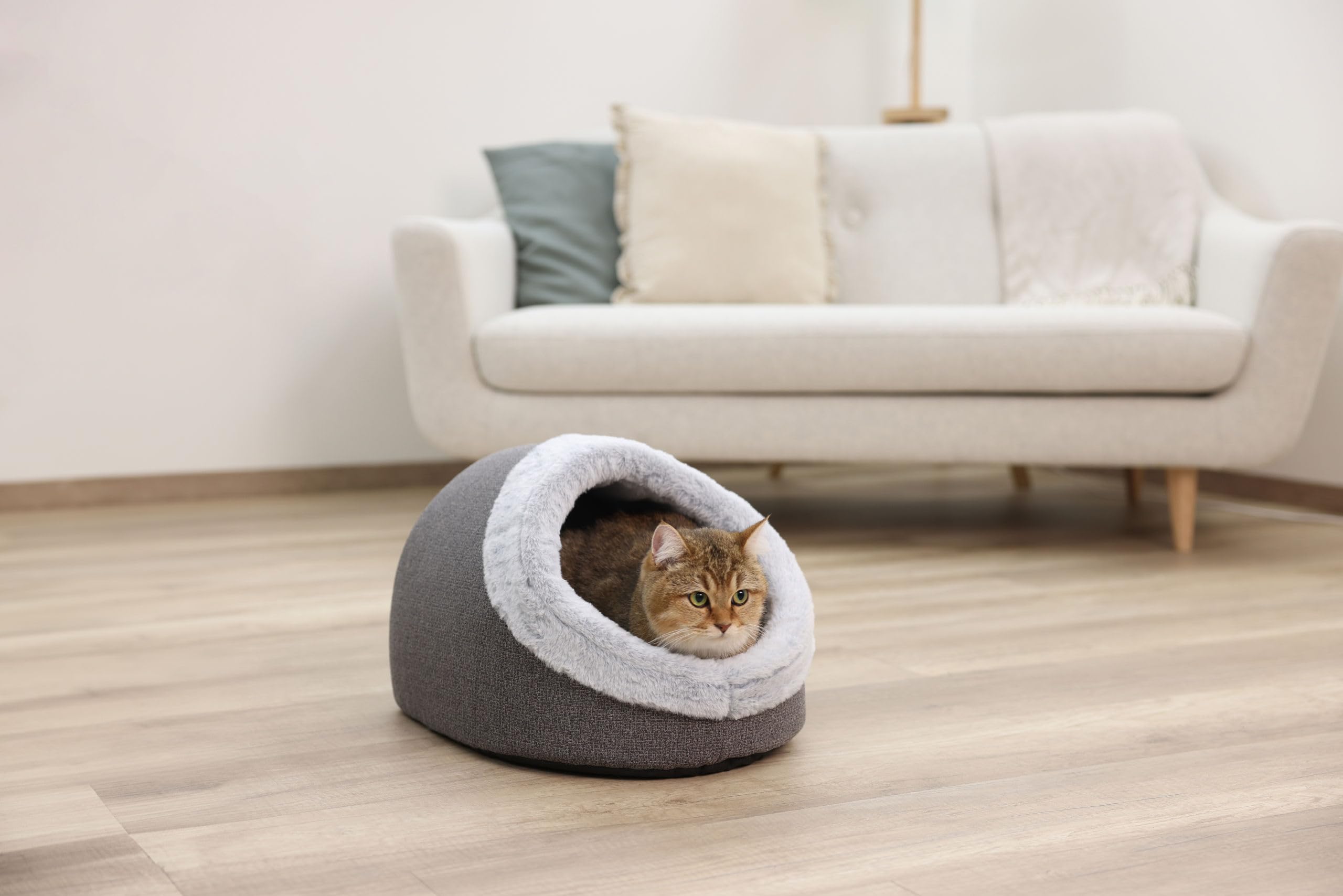 kerbl-pet-kuschelh-hle-jana-f-r-katzen-grau-45-x-37-x-30-cm image 4