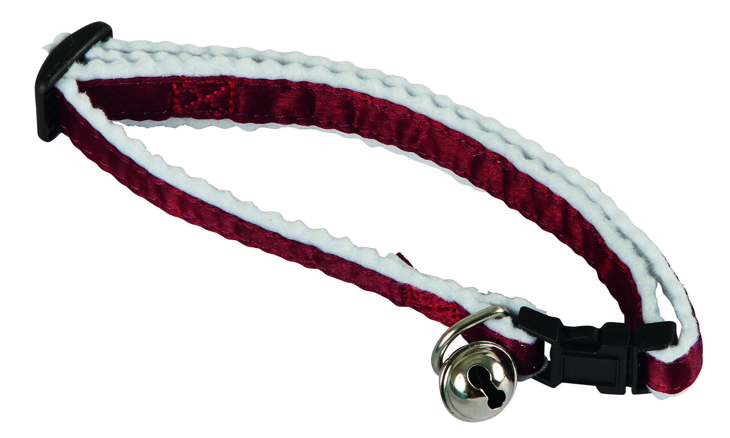 kerbl-pet-katzenhalsband-reflektierend-rot-mit-gl-ckchen image 1