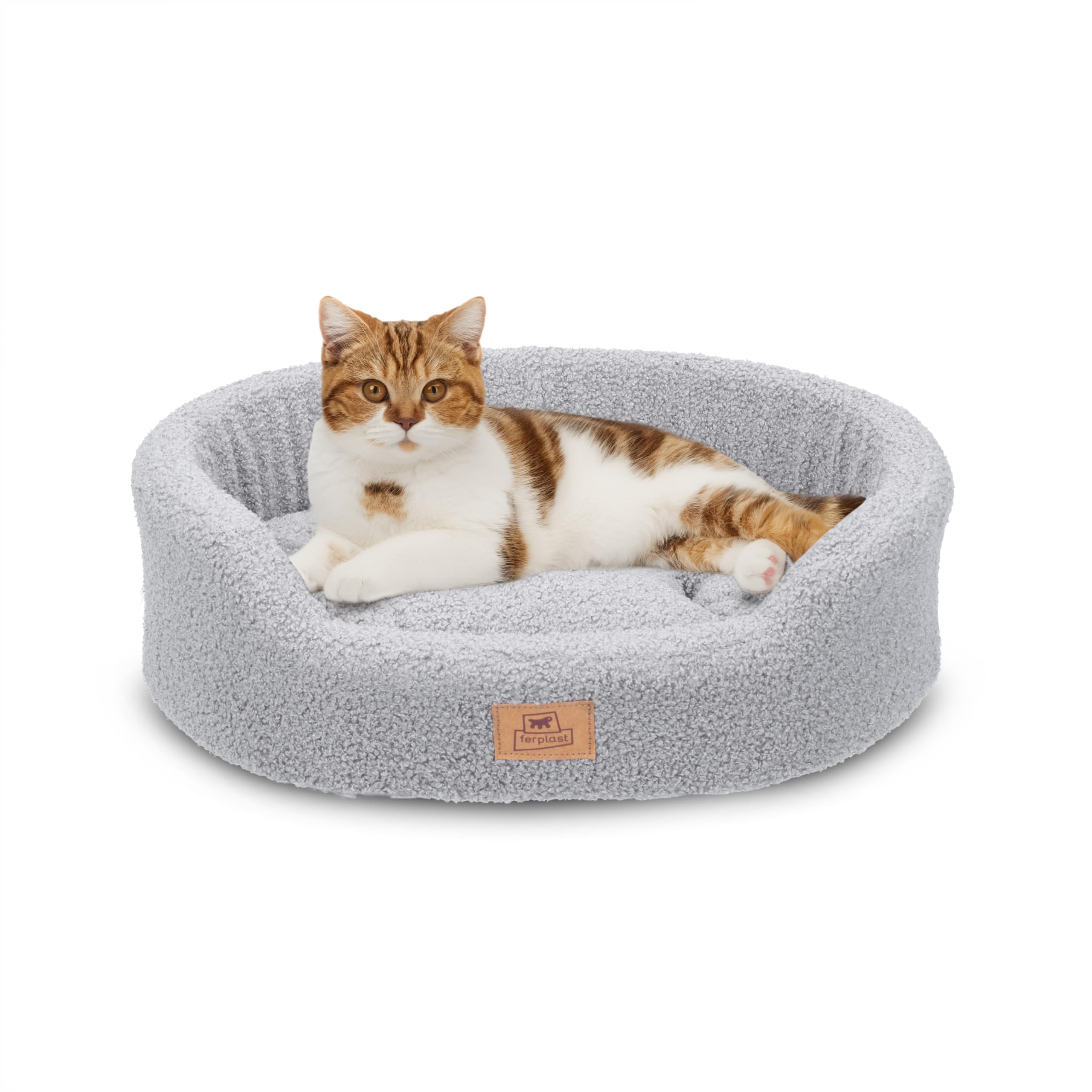 ferplast-hundebettkissen-katzenkissen-boucl-45-x-35-x-h-13-cm-grau image 1