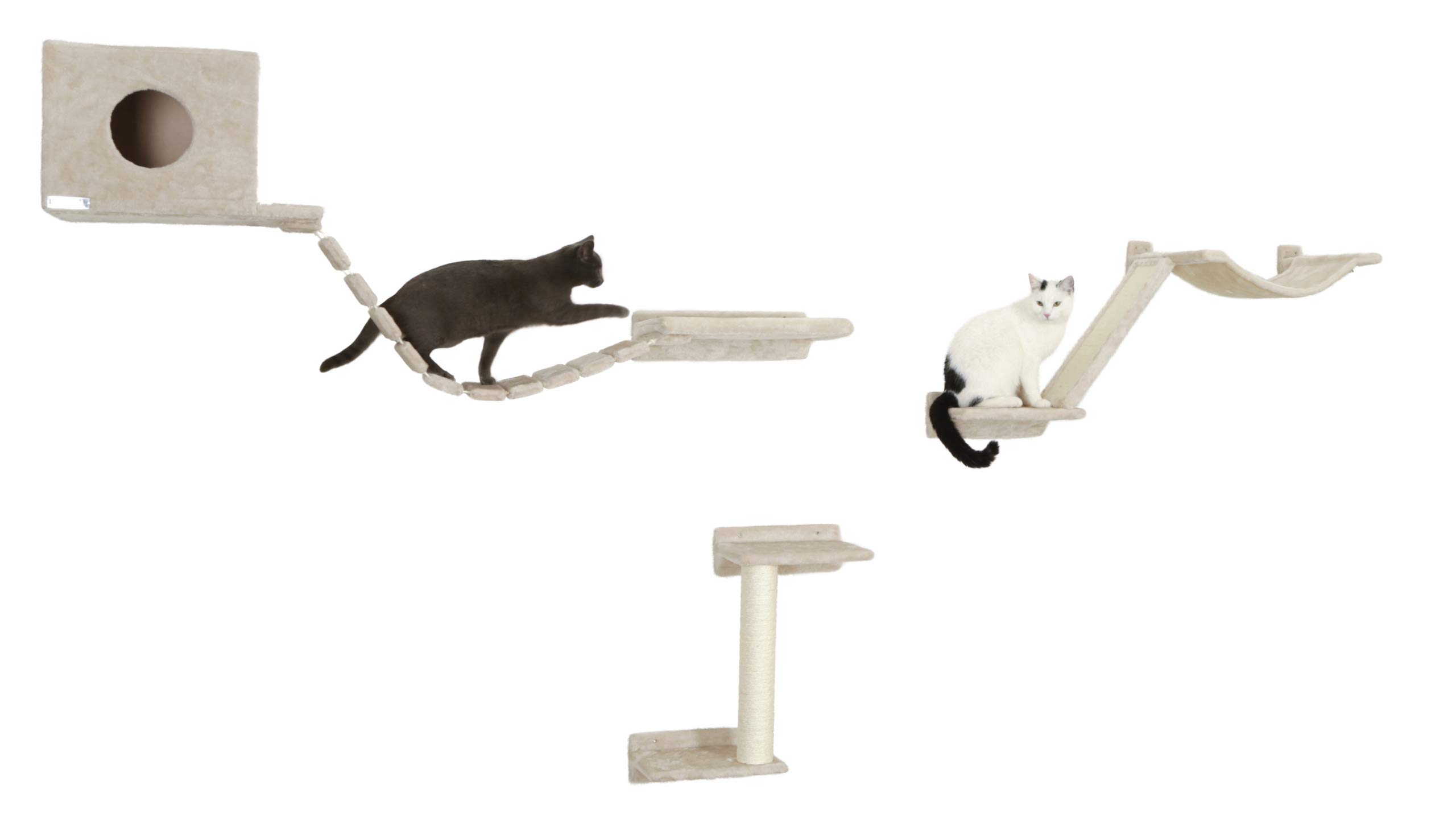 kerbl-maxi-pet-kletterwand-mount-everest-9-teilig-beige-f-r-katzen image 2