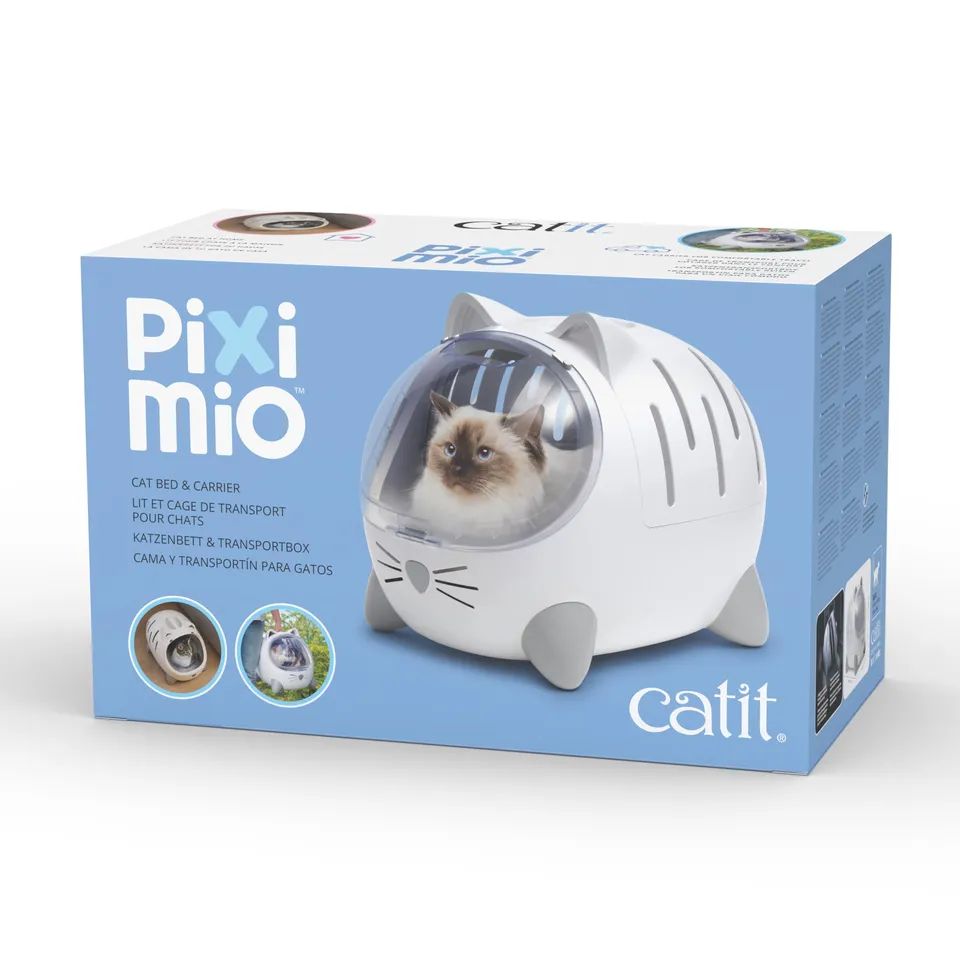 catit-pixi-mio-transportbox-katzenbett-2-in-1-wei image 1