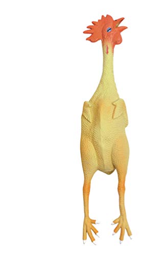 kerbl-pet-hundespielzeug-huhn-mit-squeaker-latex-gelb-rot-23-cm image 4