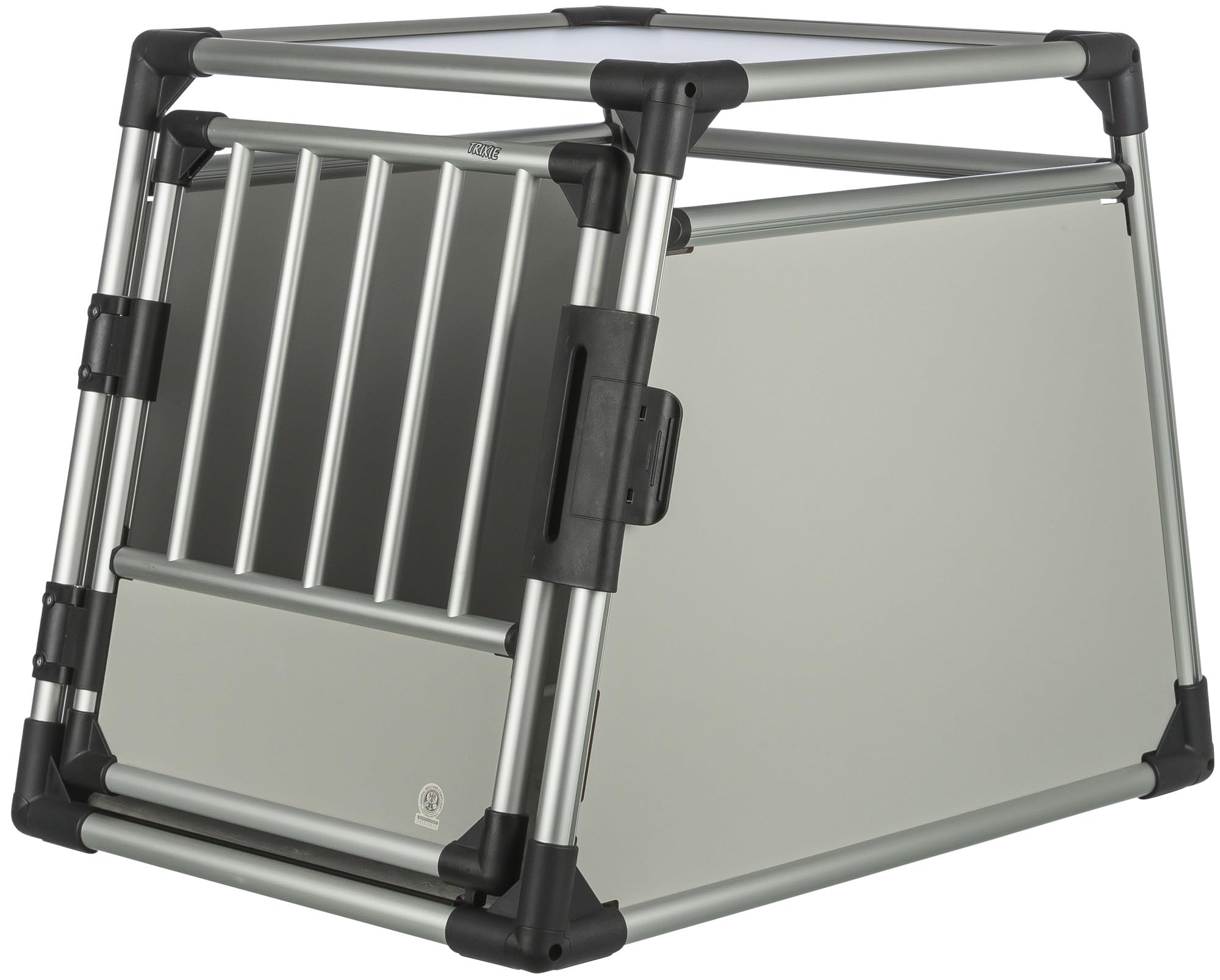 trixie-friends-on-tour-hunde-transportbox-aluminium-m-55-x-62-x-73-cm-silber image 1