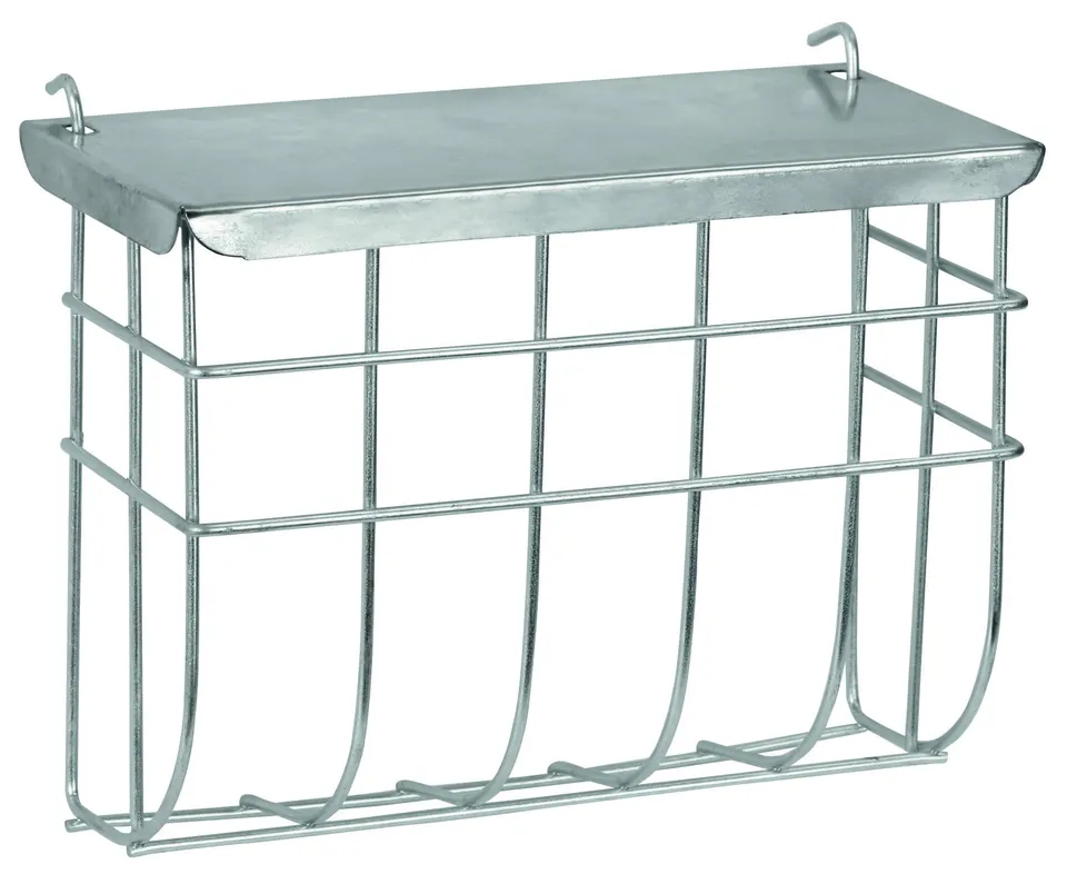 kerbl-pet-heuraufe-25-x-9-x-17-cm-verzinktes-metall-mit-deckel-zum-einh-ngen image 1