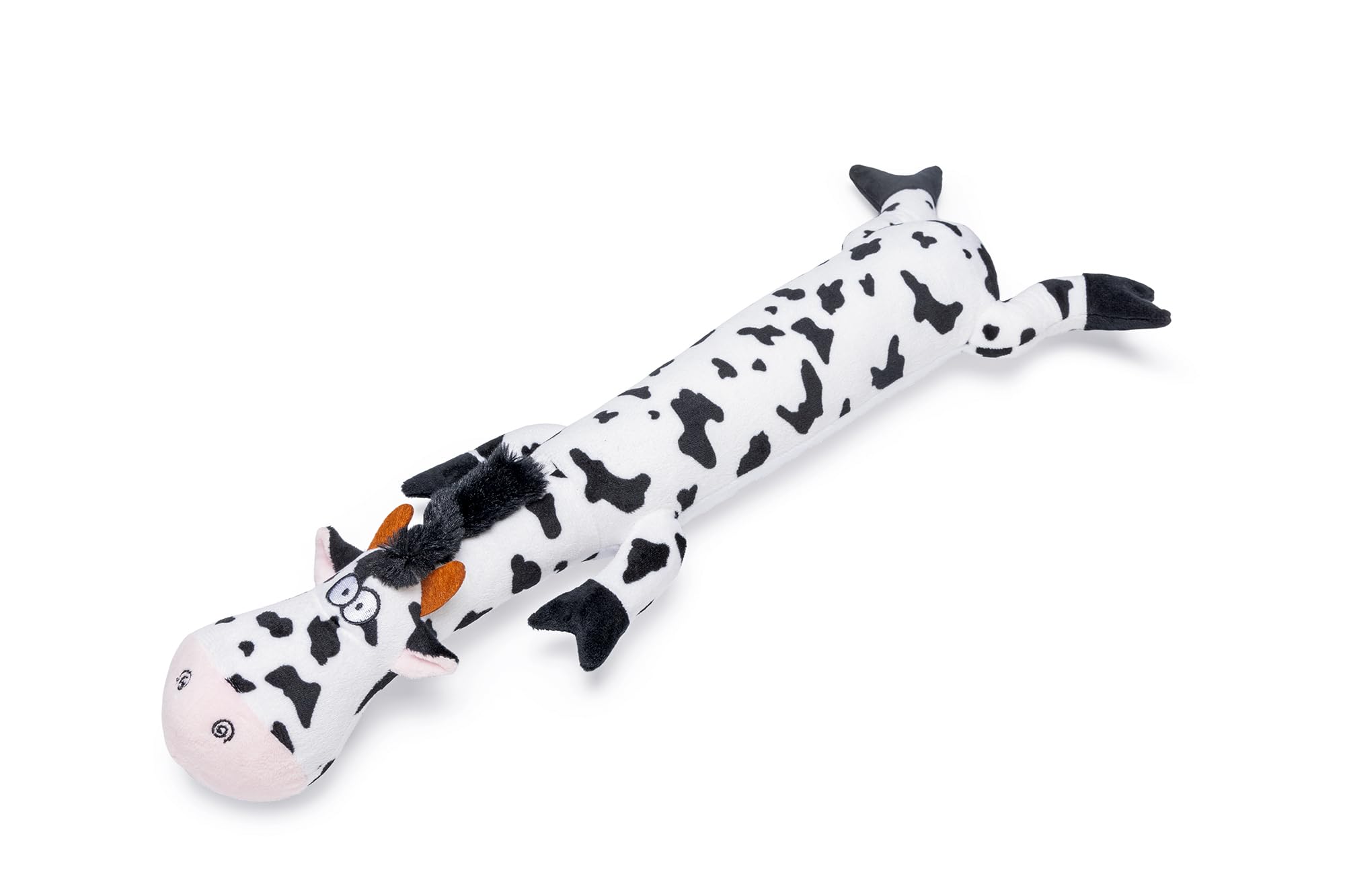 karlie-funny-kuh-hundespielzeug-pl-sch-schwarz-wei-55x20x7-cm image 1