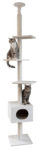 kerbl-pet-kratzbaum-ferdi-wei-38x38x240-260-cm-mit-deckenspanner image 8